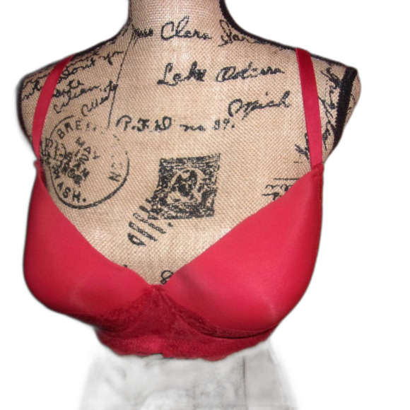 Youmita 40DDD Red Floral Lace Bra NWT - Picture 8 of 12